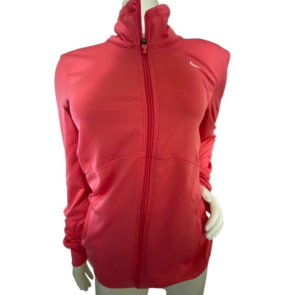 Nike Women’s Full Zip Jacket Pink Dri-Fit Athletic Size S